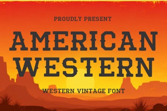 American Western Font for Creative Makers