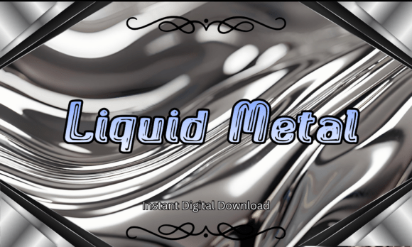Liquid Metal Font: Bold, Futuristic Design