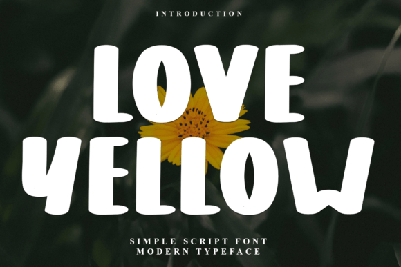 Love Yellow Font for Festive Design