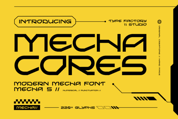 Mecha Cores Font for Creative Projects