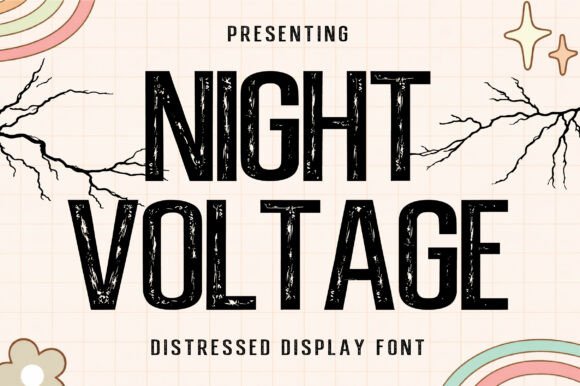 Night Voltage Font for Creative Design