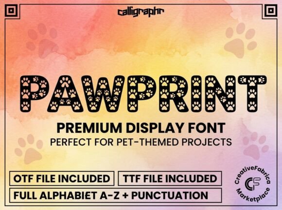 Pawprint Font for Bold Branding