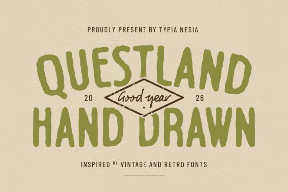 Questland: Bold Vintage Font for Campaign Design