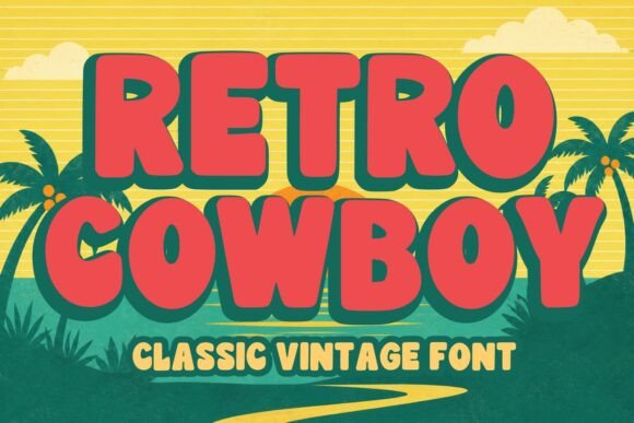 Retro Cowboy Font for Bold Web Design