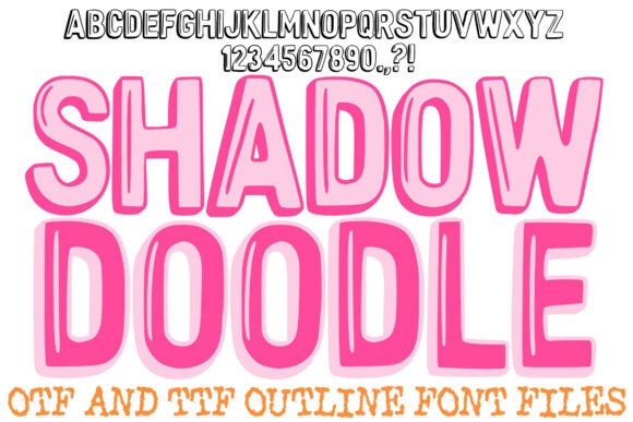Shadow Doodle Font for Creative Branding